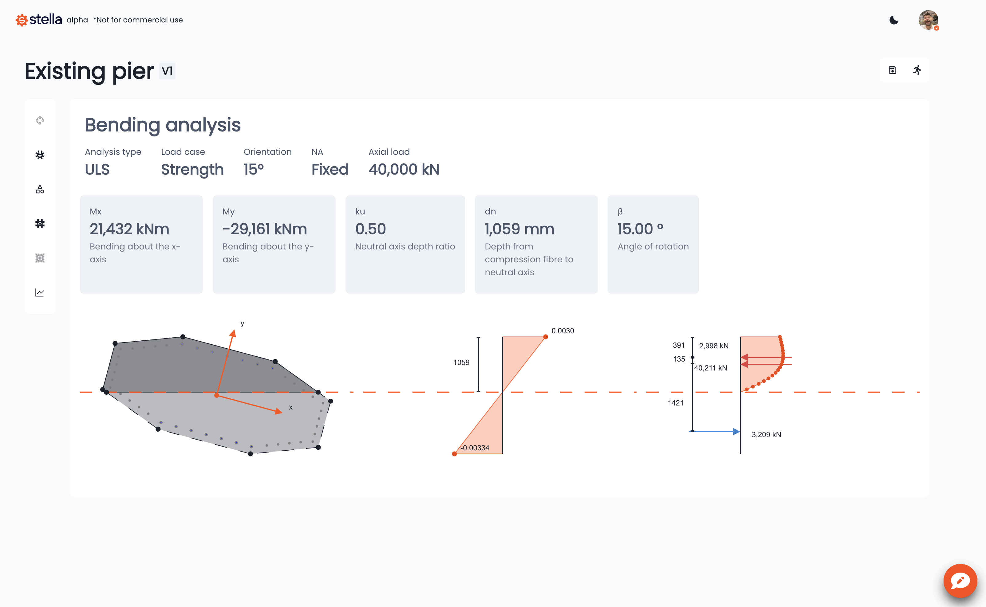 Sandbox bending analysis screenshot